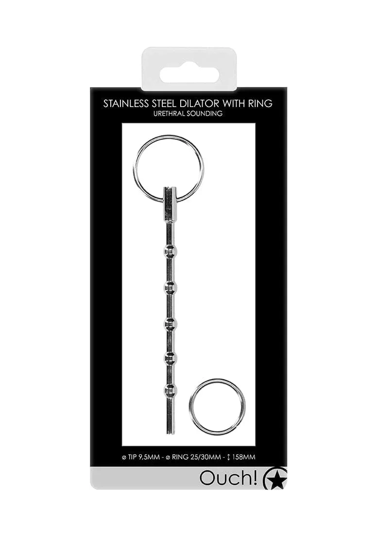 Ouch! Stainless Steel Dilator w/ Ring 9.5mm