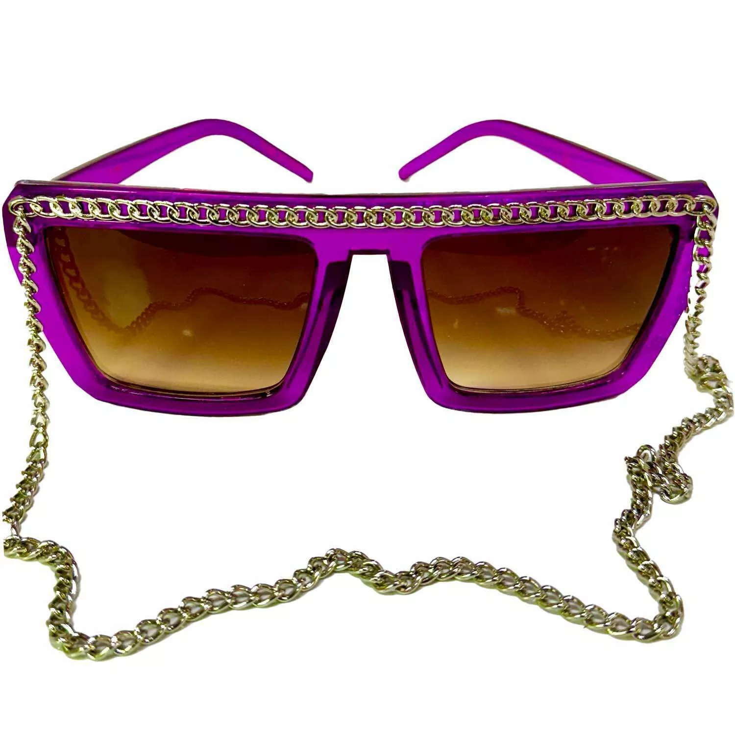 Oversized Retro Fashion Chain Sunglasses
