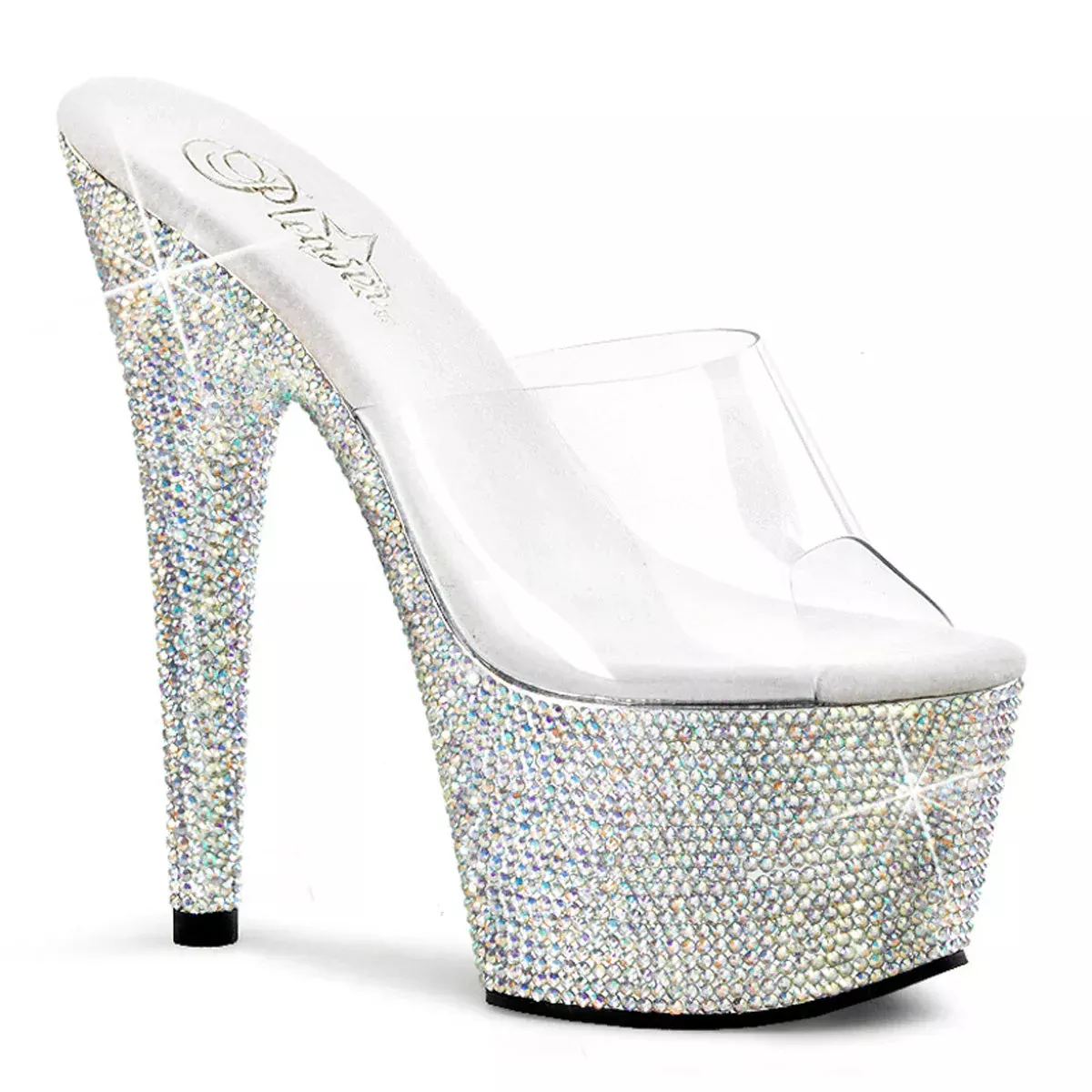 Paltform Sandals Bejeweled 7" Heel