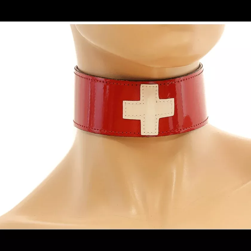 Patent Cross Collar Choker