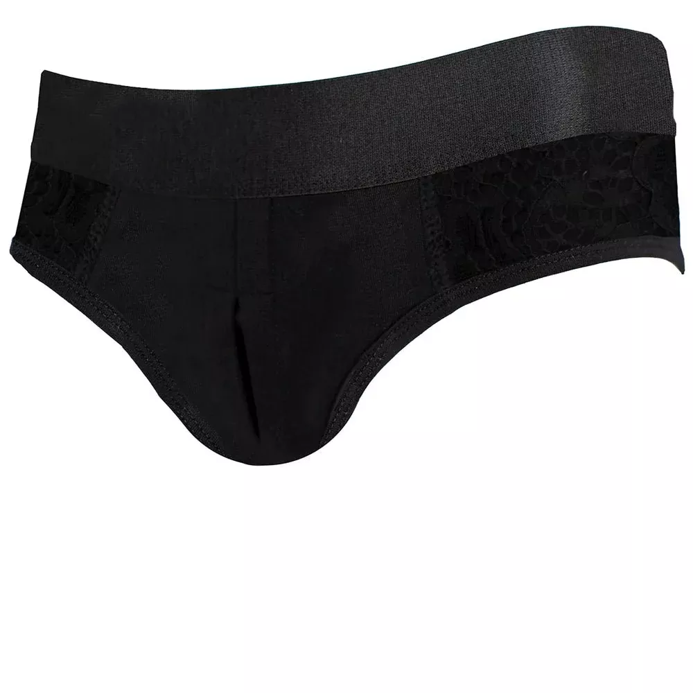 Petite Low Rise Panty+ Harness - Black