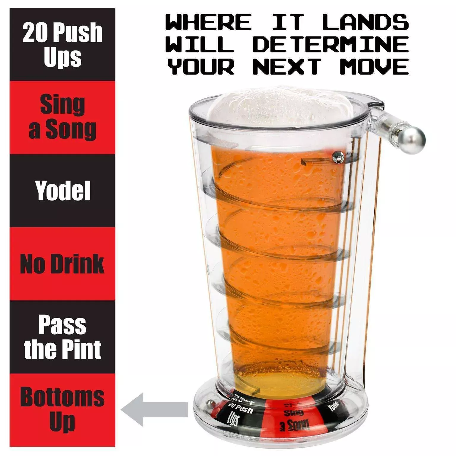 Pinball Pint Glass Drinking Game