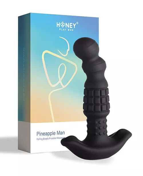 Pineapple Man Vibrating Prostate Massager - Black