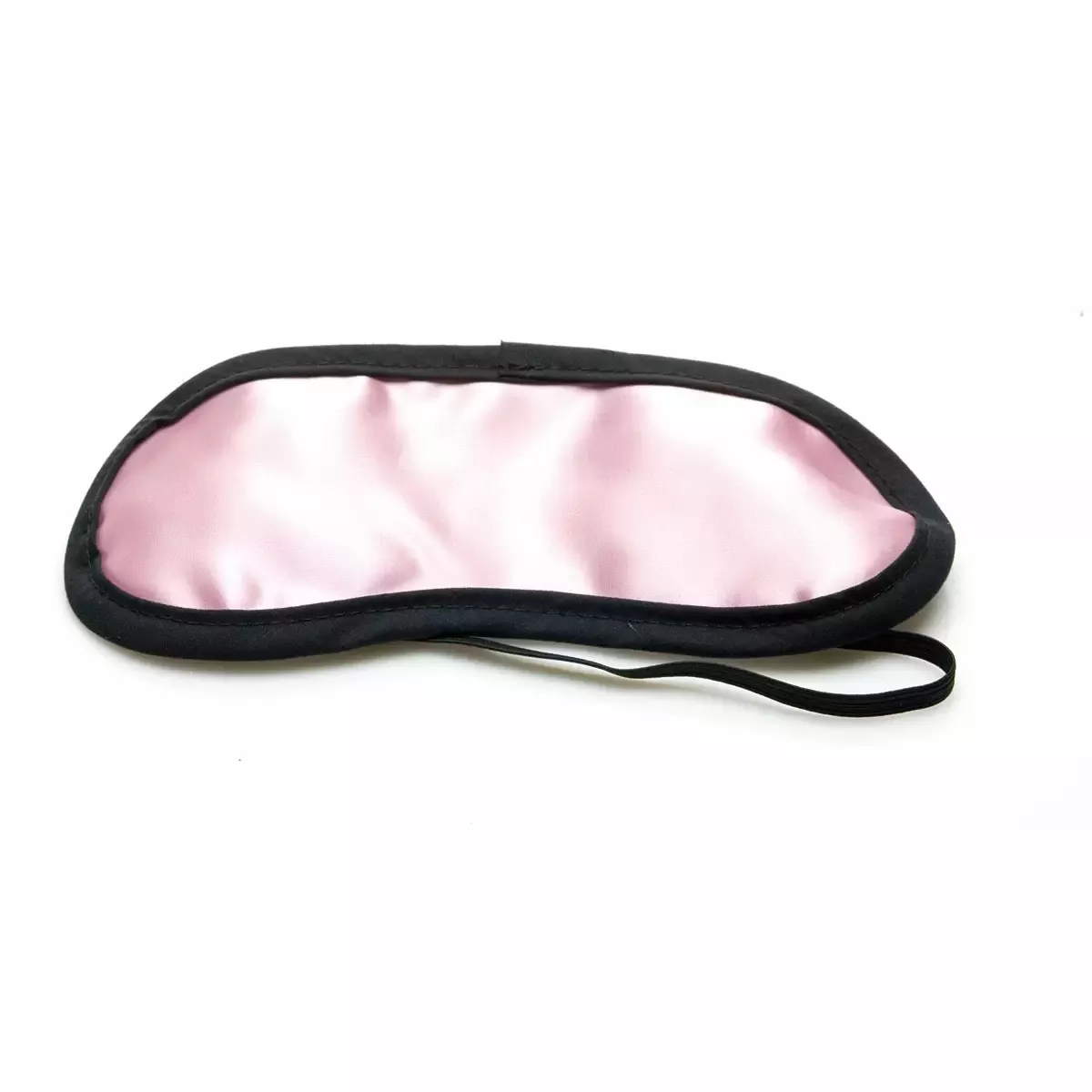 Pink Satin with Black Trim Eye Mask