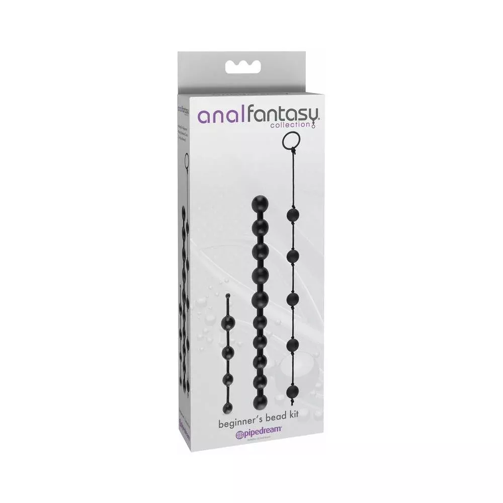 Pipedream Anal Fantasy Collection 3-Piece Silicone Beginner's Bead Kit Black