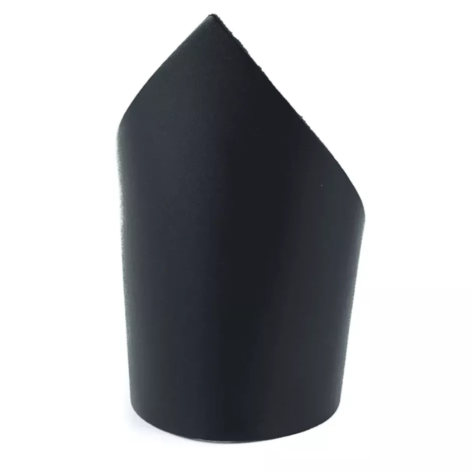 Plain Black Triangle Leather Cuff Bracelet