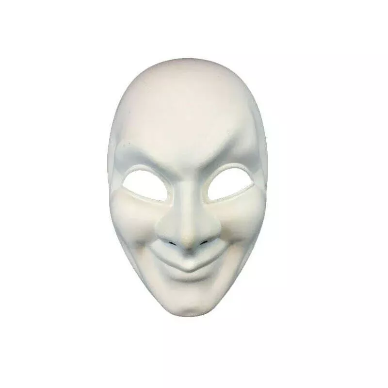 Plastic Full Face White Mask