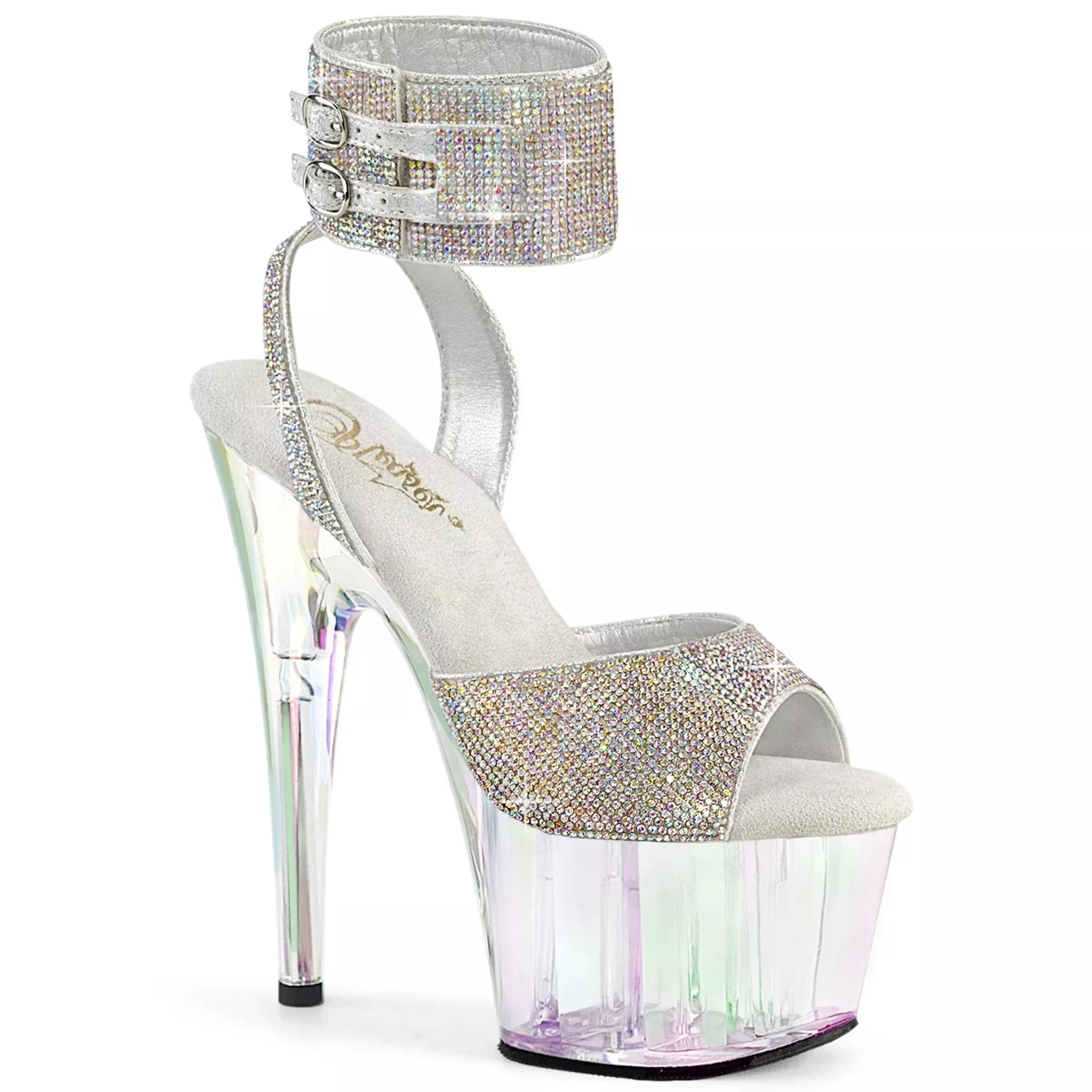 Platform Sandals 7" Heels with Rhinestone