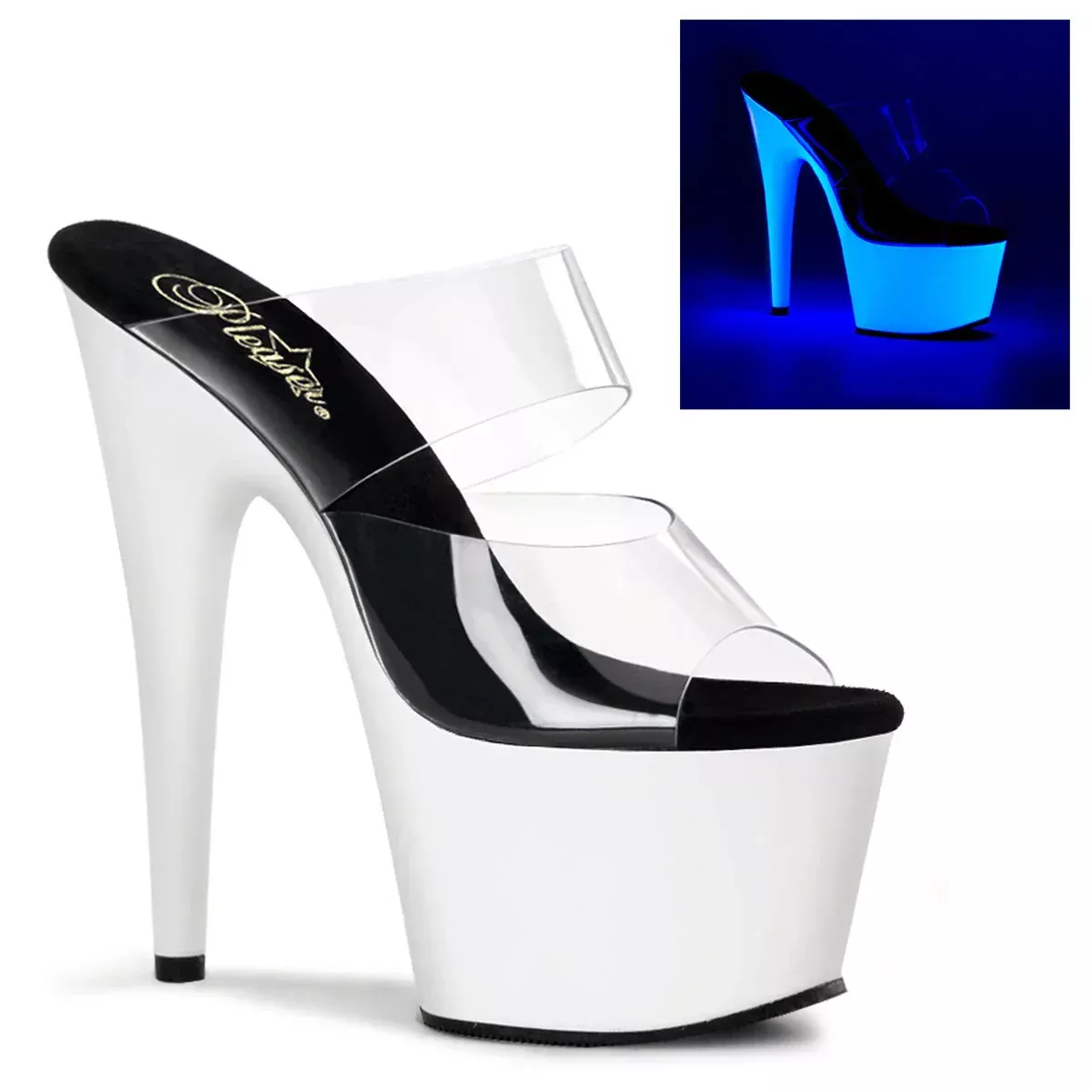 Platform Sandals Adore UV Blacklight 7" Heel