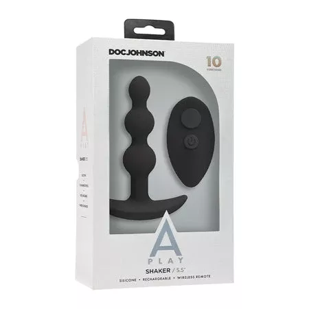 A-Play Beaded Vibe 10-Speed Vibrating Anal Plug With Remote Control - Silicone & Waterproof