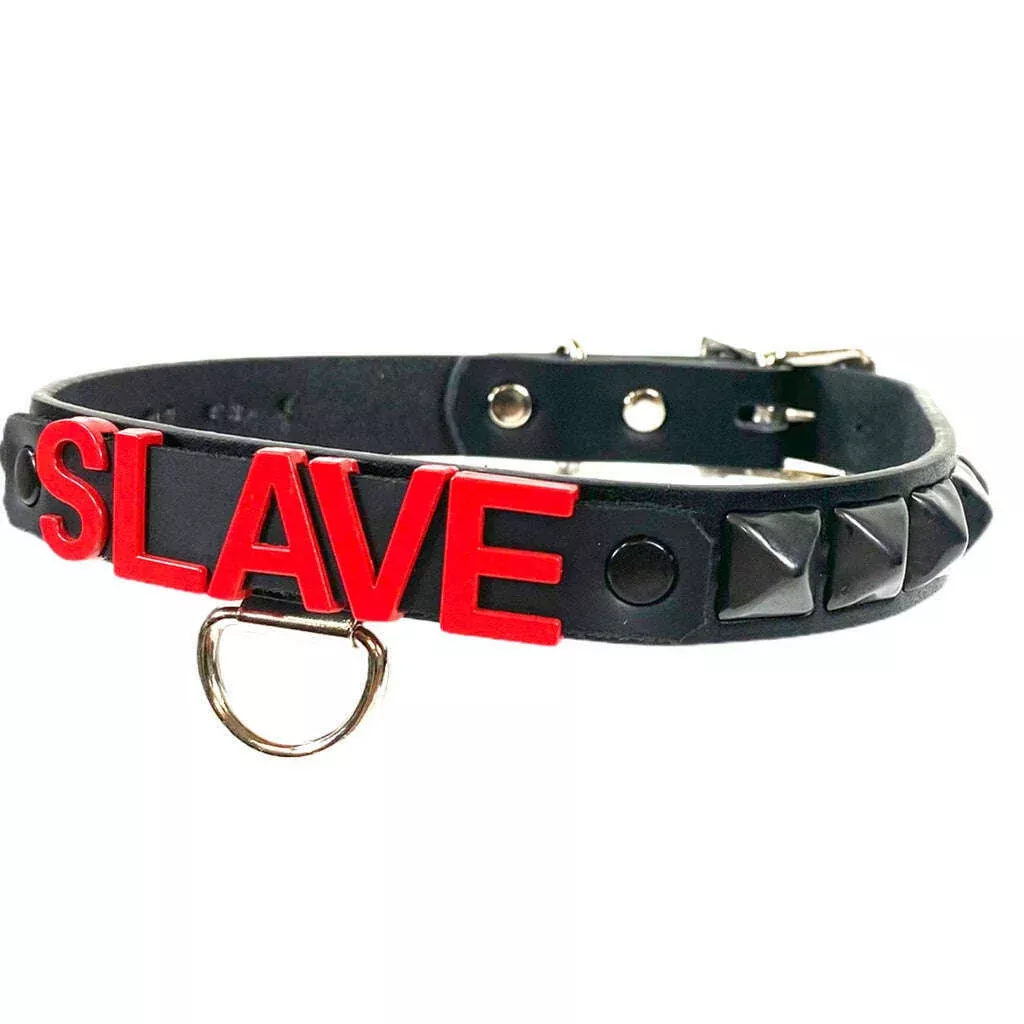 Plaything Studded Leather Bondage Choker
