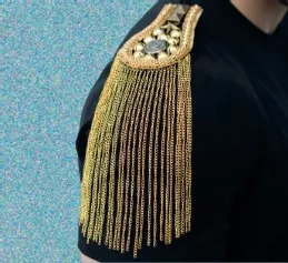 Pop Icon Epaulet Shoulder Tassels