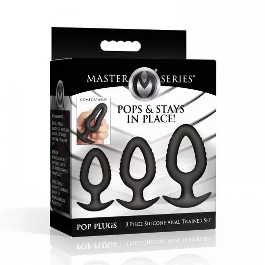 Pop Plugs 3 Piece Hollow Silicone Anal Trainer Set