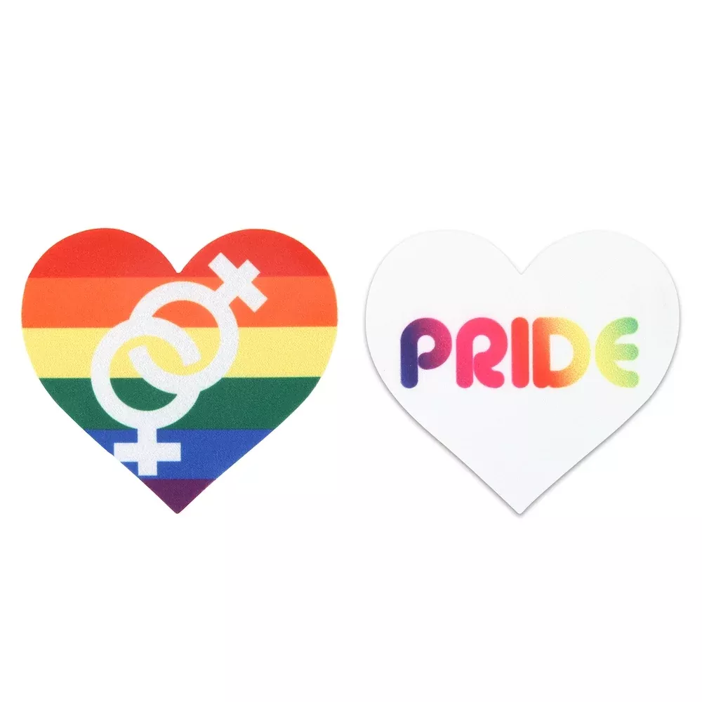 Pride Hearts Rainbow Pasties - 2 Pack By Peekaboos