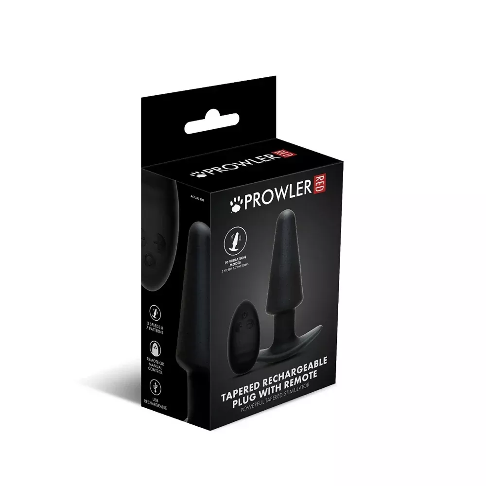 Prowler RED Tapered Rechargeable Plug with Remote