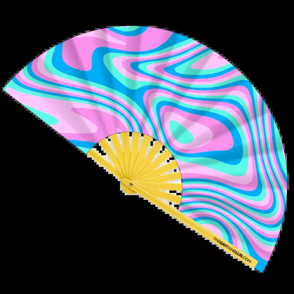 Psychedelic Trans Hand Fan