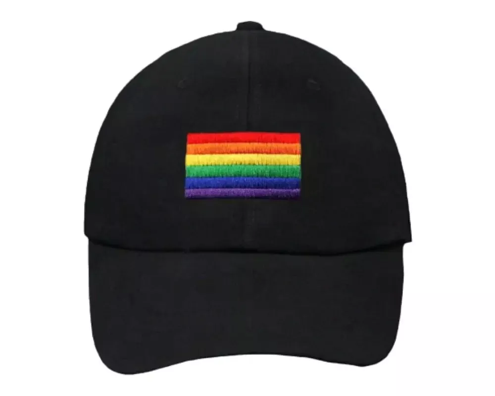 Rainbow Flag Black Baseball Hat
