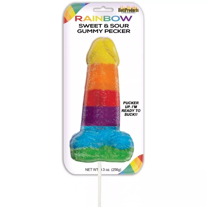 RAINBOW GUMMY PECKER Rainbow Flavor - HOTT PRODUCTS