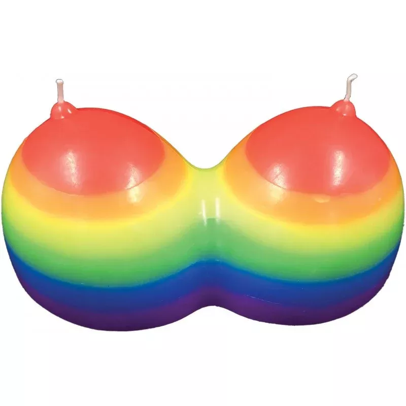 RAINBOW Jumbo Boobie Candle - HOTT PRODUCTS