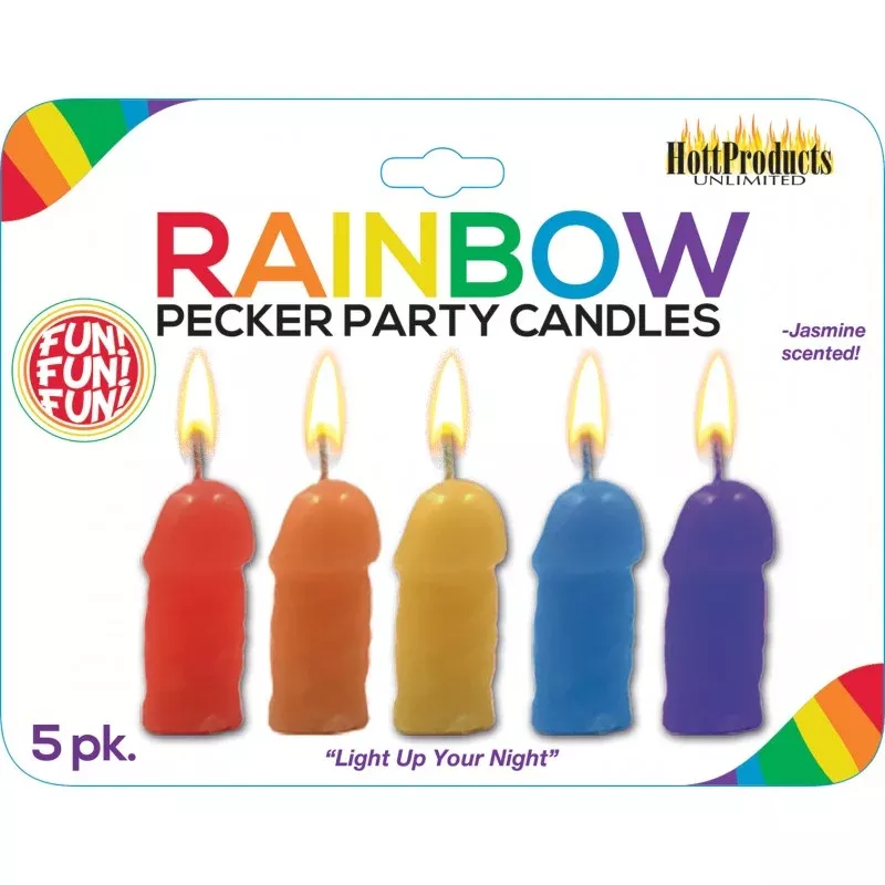 RAINBOW Pecker Party Candles - HOTT PRODUCTS