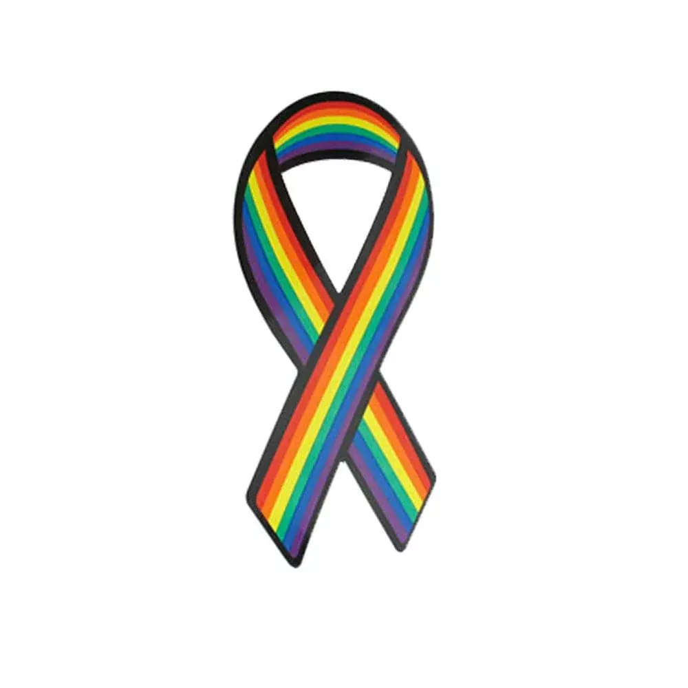 Rainbow Pride Ribbon Magnet by Gaysentials