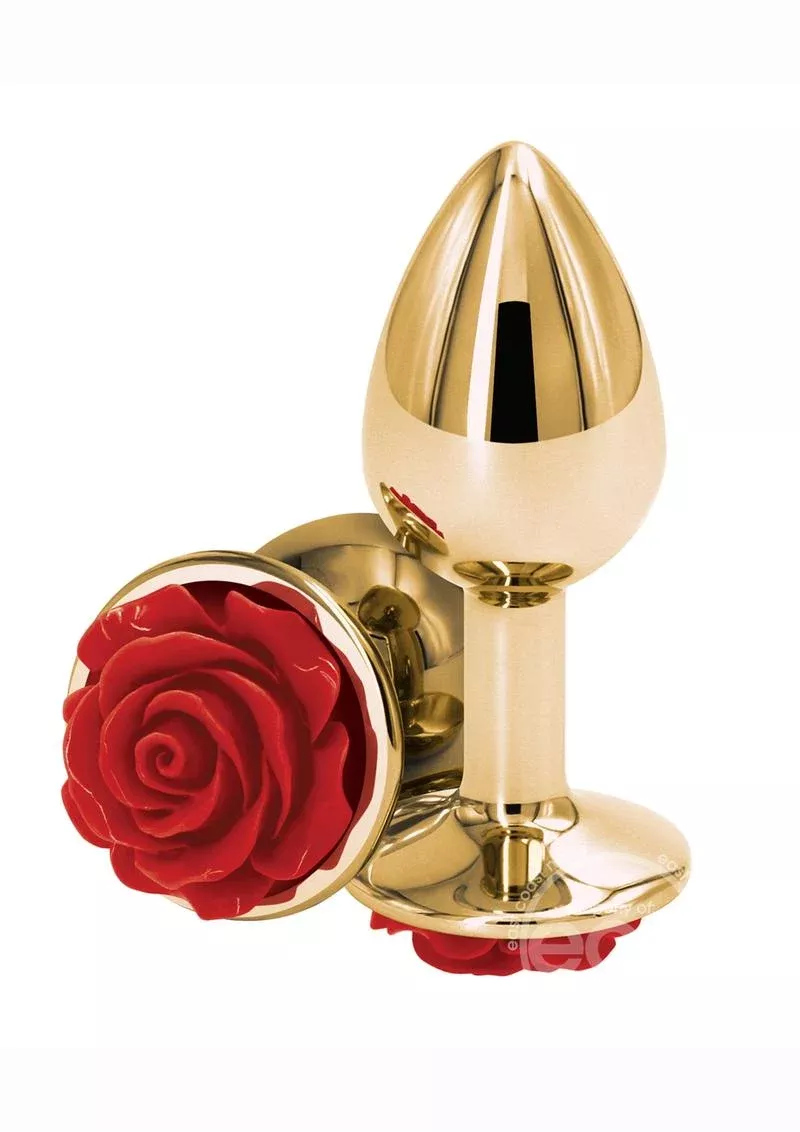 Rear Assets | Aluminum Anal Plug | Cute Rose Butt Plug
