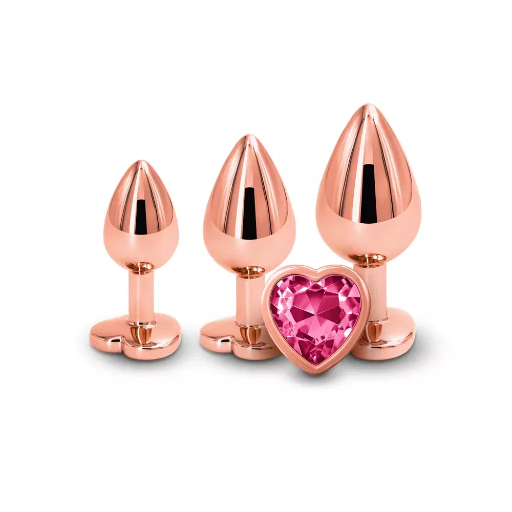 Rear Assets Rose Gold Anal Trainer Set - Heart