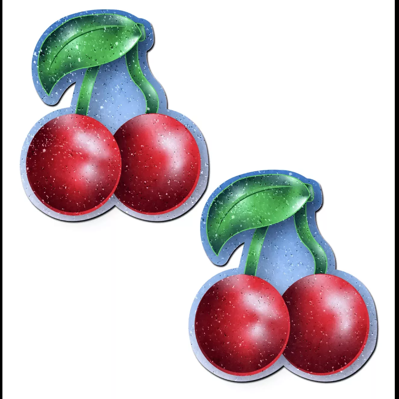 Red Cherries on Glitter Nipple Pasties