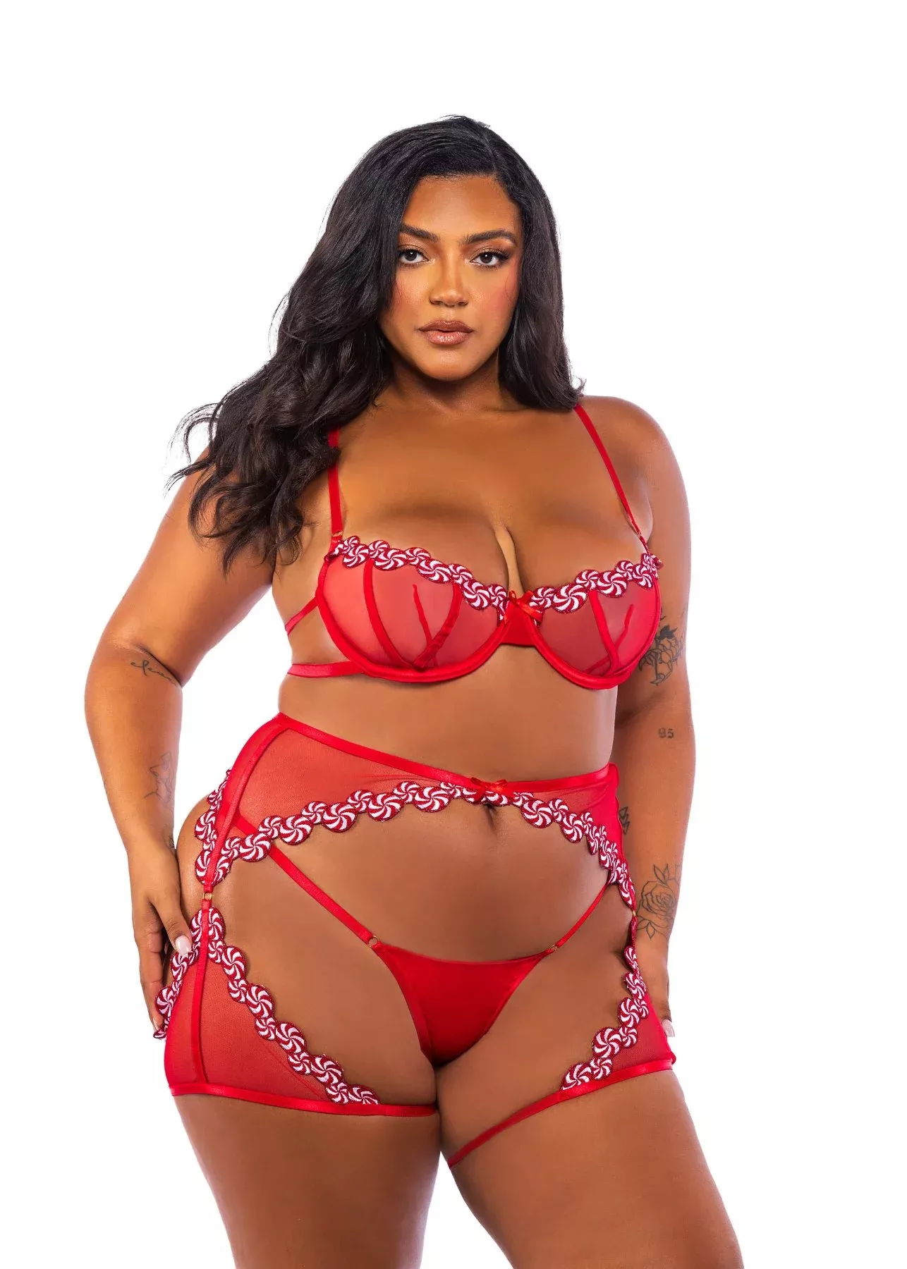Red Peppermint Kiss Chaps Set