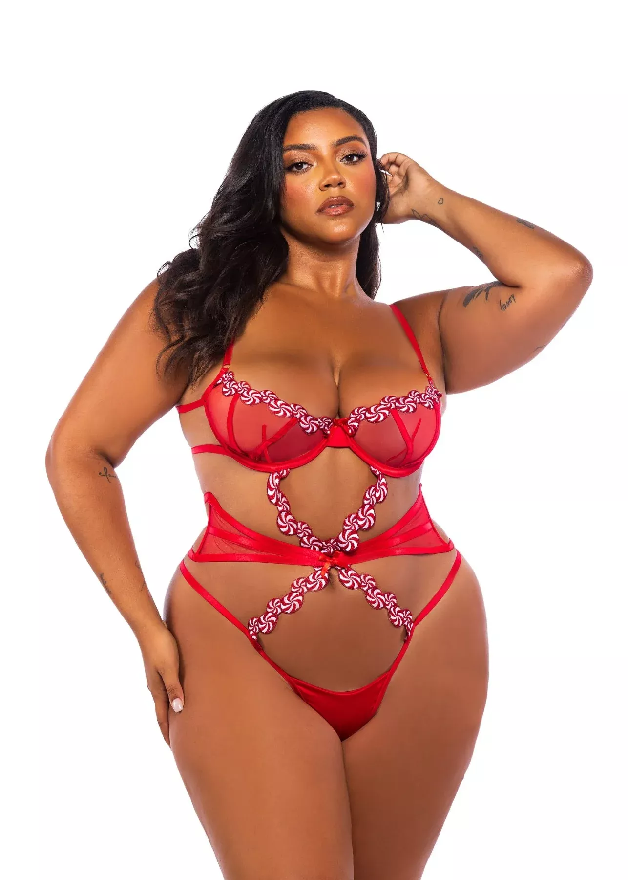 Red Peppermint Kiss Teddy