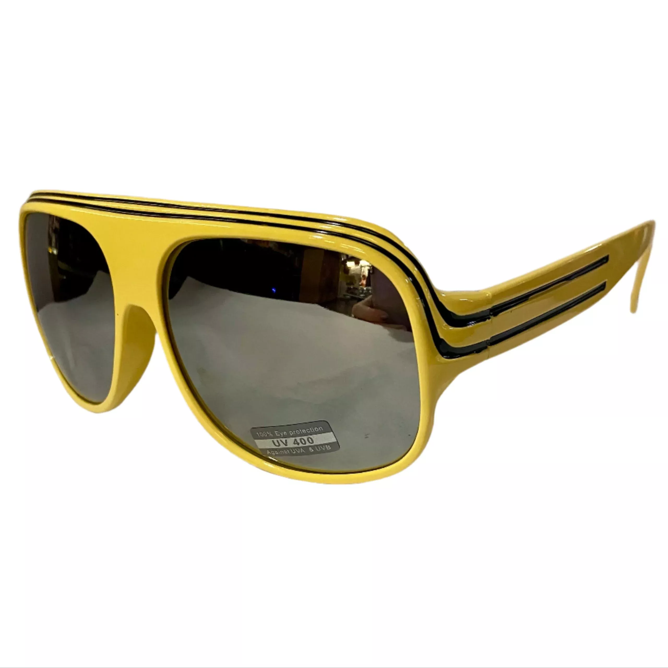 Retro Stripe Mirrored Sunglasses