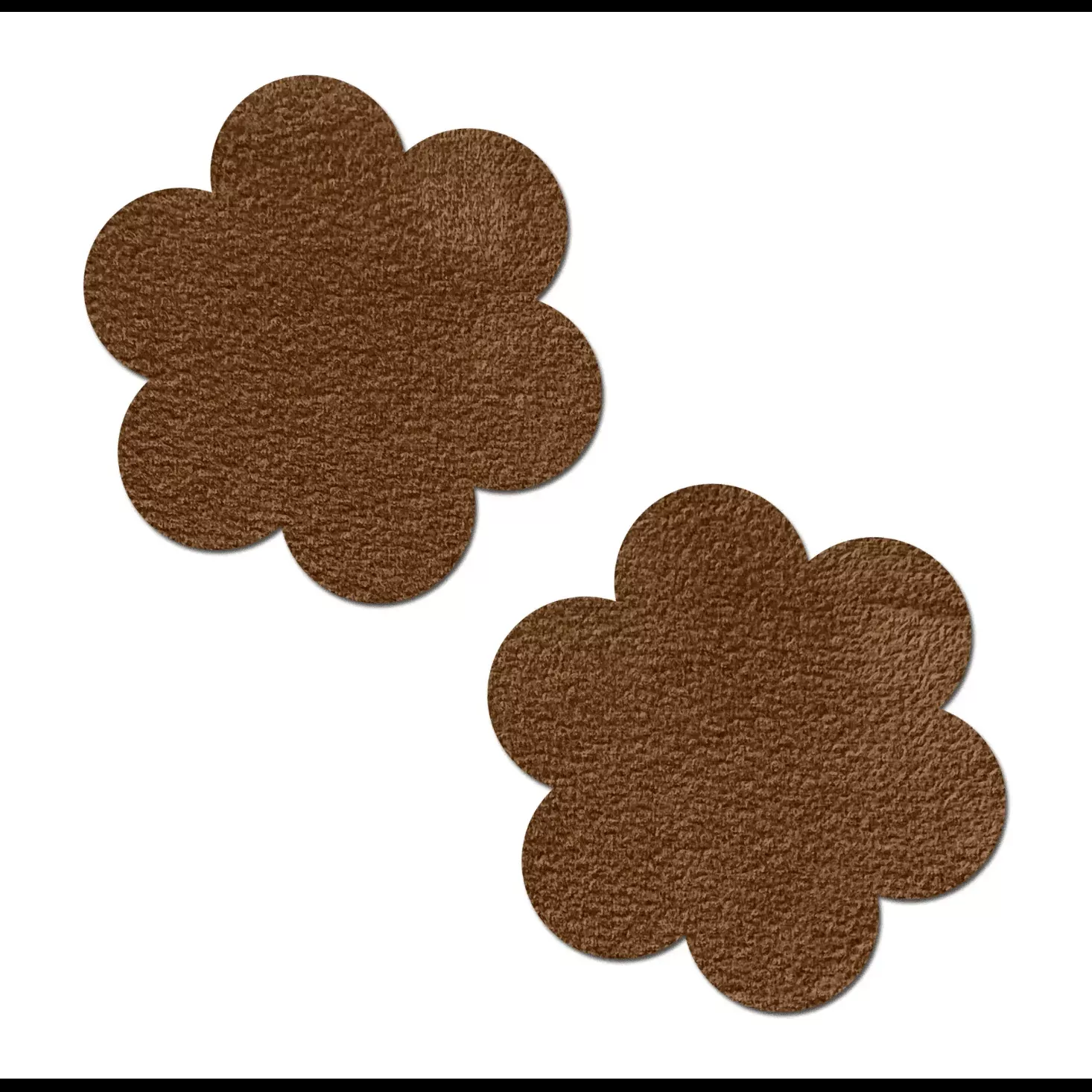 Reusable Cocoa Dark Brown Nude Vegan Suede Nipple Covers