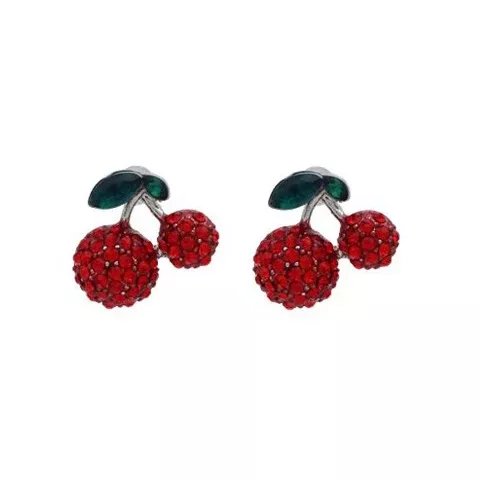 Rhinestone Cherry Earrings