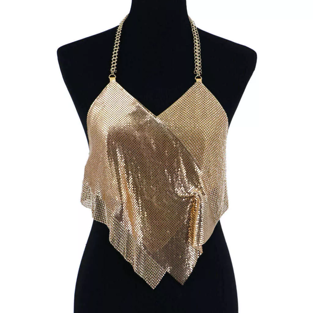 Rhinestone Halter Top