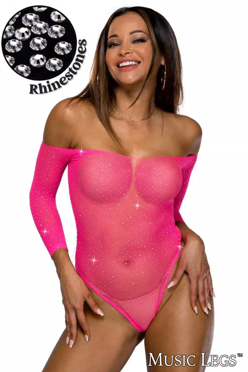 Rhinestone Net Teddy