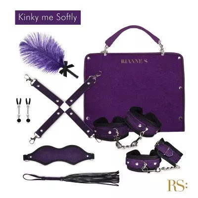 RIANNE S KINKY ME SOFTLY BONDAGE KIT - Purple or Black