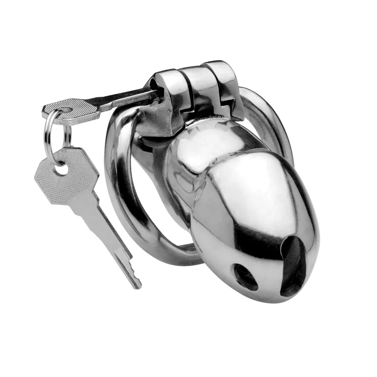 RIKERS-STEEL Locking Chastity Cage - MASTER SERIES