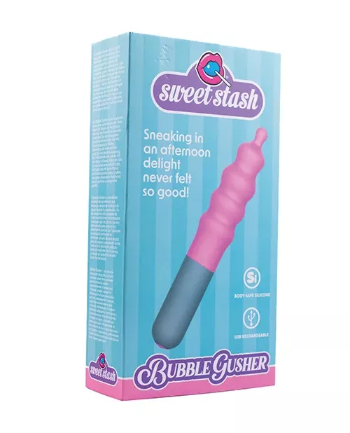 Rock Candy Bubble Gusher Pinpoint Vibrator - Pink/Grey
