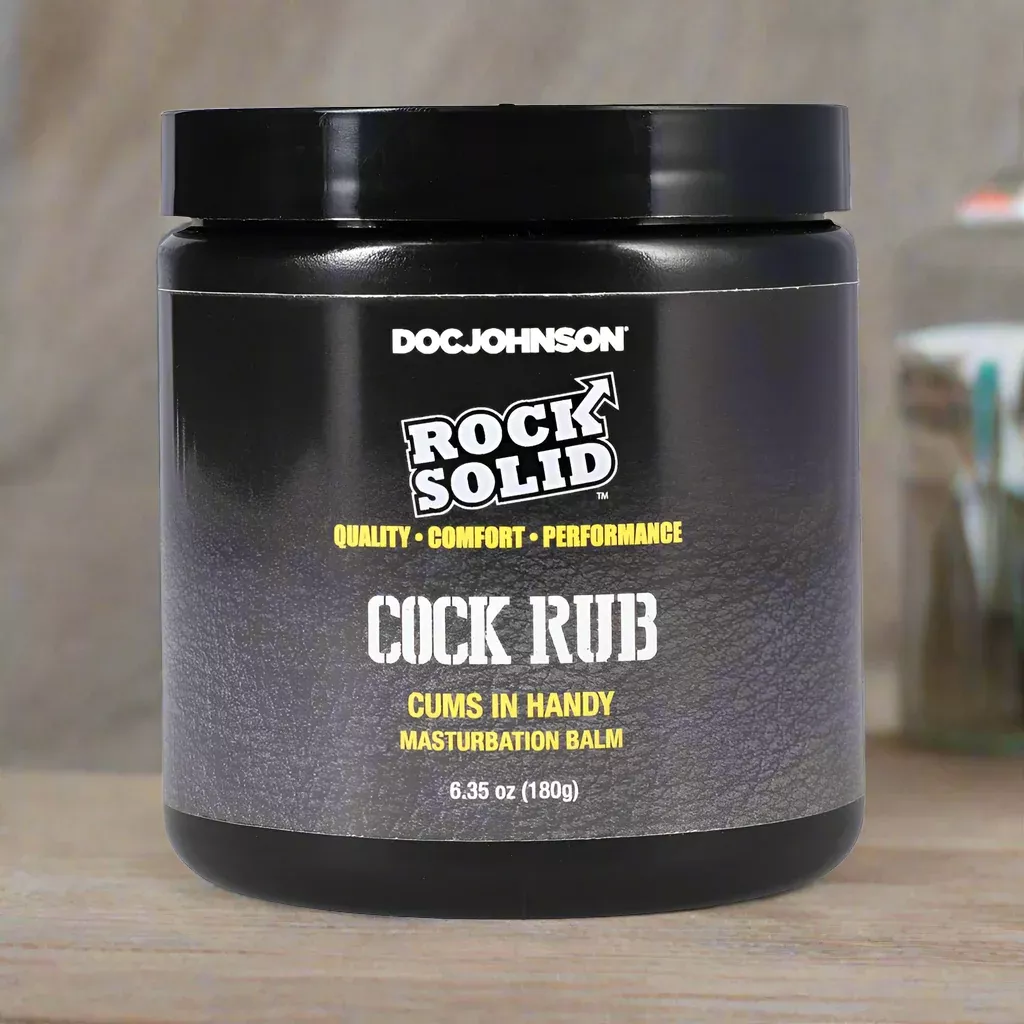 Rock Solid Cock Rub Cums In Handy Masturbation Balm