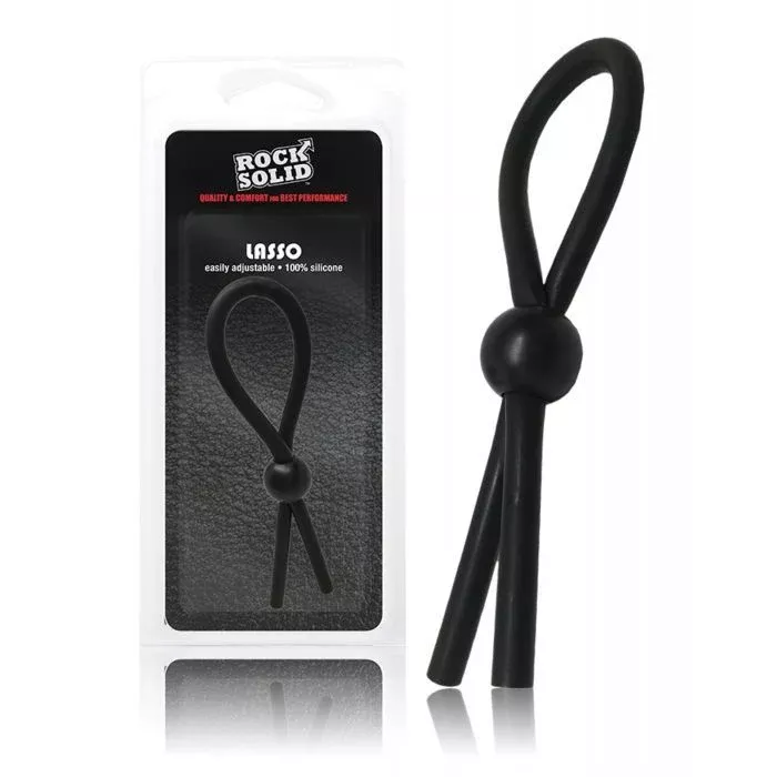 Rock Solid Lasso Single Adjustable Lock Black Silicone