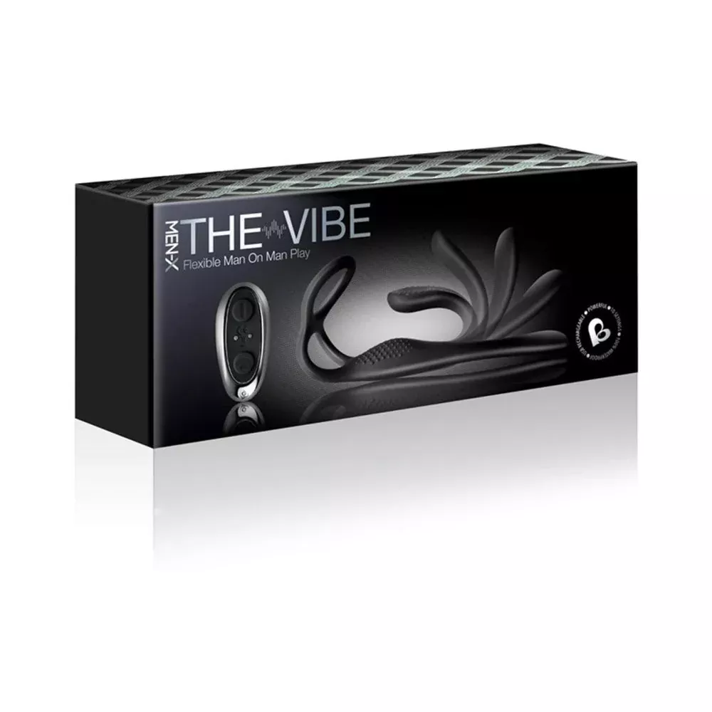 Rocks Off The-Vibe C-Ring and P-Spot Stimulator Black