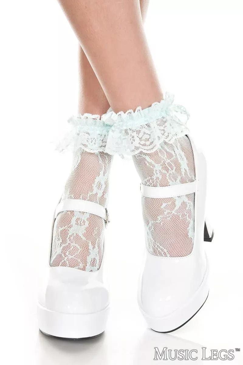 Ruffle Lace Ankle Hi