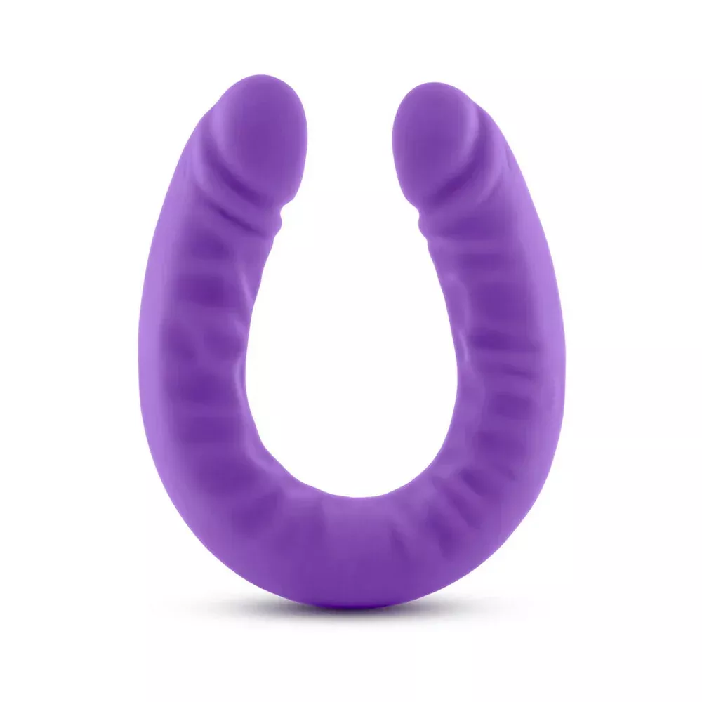 Ruse Silicone 18" Slim Dual Ended Dildo - Purple