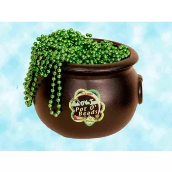 Saint Patrick's Day Green Necklace Cauldron (60 Pack)