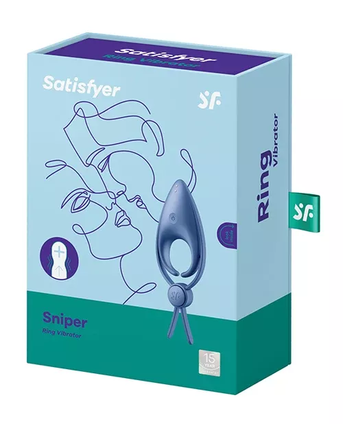 Satisfyer Sniper Vibrating Cock Ring Blue Grey