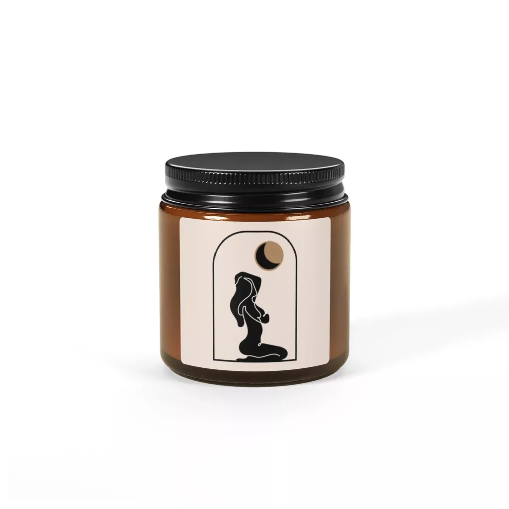 Scented Soy Candle (Multi-Size, Amber Jar)
