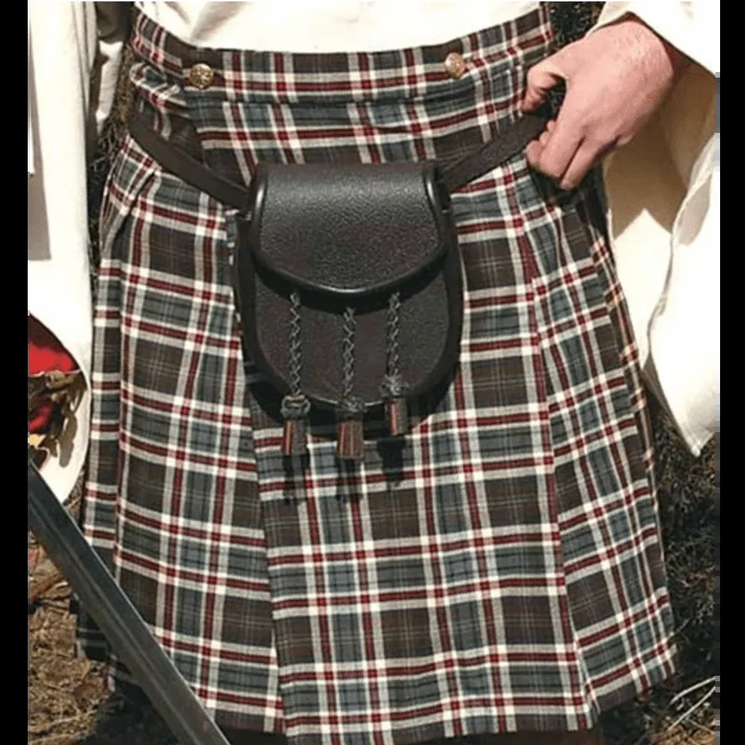 Scottish Man's Brown Wool Kilt
