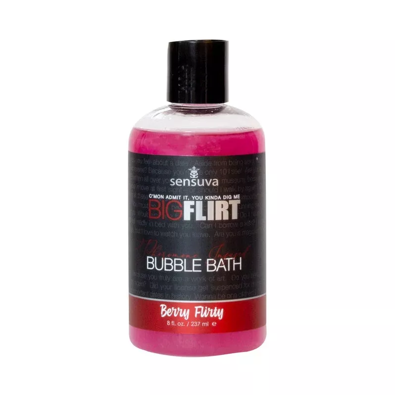 Sensuva Big Flirt Pheromone Bubble Bath - 8 oz Berry Flirty