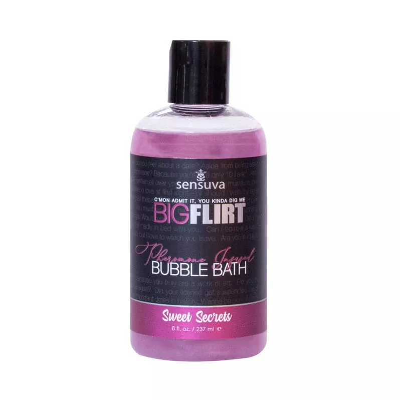 Sensuva Big Flirt Pheromone Bubble Bath - 8 oz Sweet Secrets
