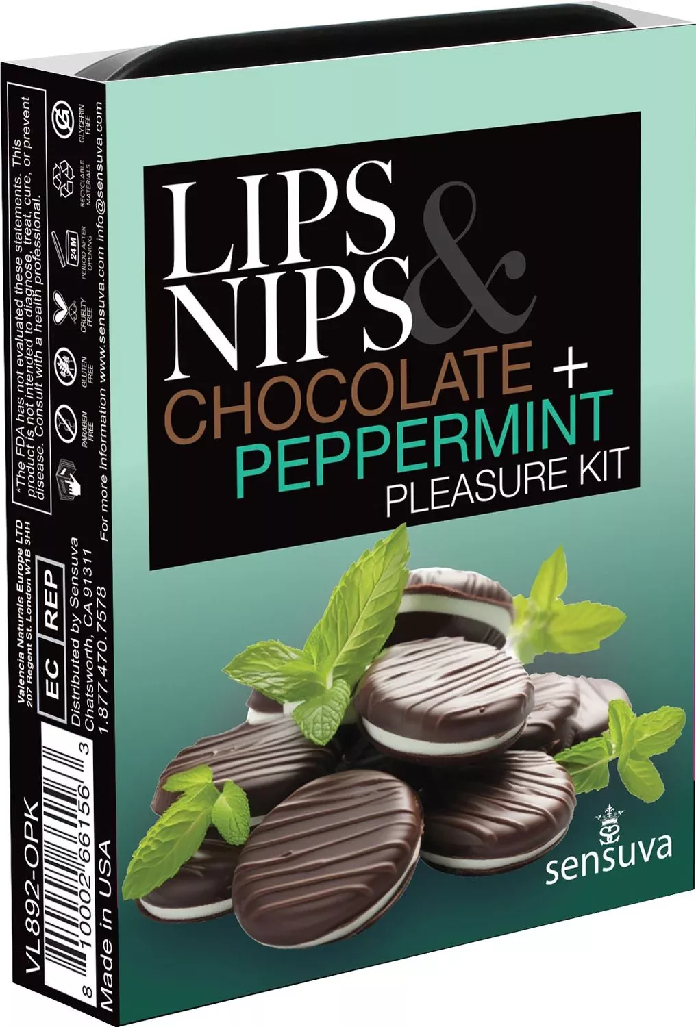 Sensuva Lips and Nips Pleasure Kit Chocolate Peppermint